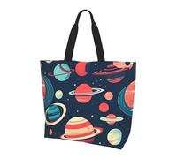 JGHHOUN Outer Space Planets Print Large Capacity Shoulder Bag Crossbody Handbag Daily Use Travel Commuting Shopping