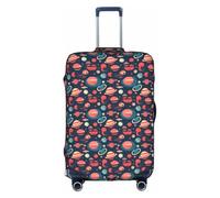 JGHHOUN Outer Space Planets Print Universal Travel Suitcase Cover Elastic Luggage Protector for Waterproof Washable