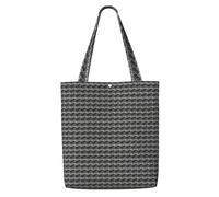 JGHHOUN Paris Eiffel Tower And Cloud Print Canvas Shoulder Bag Large Capacity Reusable Foldable Tote Shopping Beach Travel
