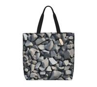 JGHHOUN Pebble Stone Pattern Print Women Men Extra-Large Organizer Bag Shoulder Tote Lightweight Casual Eco-Friendly
