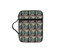 JGHHOUN Pineapple Flamingo Print Versatile Bible Storage Bag Scripture Organizer Christian Gift Church Accessory