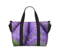 JGHHOUN Romantic Lavender Print Versatile Hand Bag Lightweight Tote Travel Adventure Business Weekend Getaways