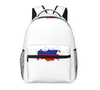 JGHHOUN Russian Flag Map Print Versatile Leisure Lightweight Backpack For Travel Work Outdoor Use Commuting Work
