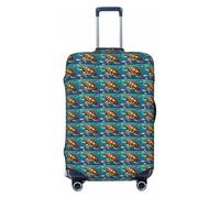 JGHHOUN Sea Turtle with Fishes Print Universal Stretchable Suitcase Cover Luggage Protector Travel Accessory Daily