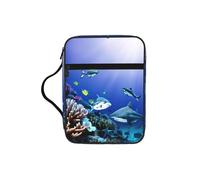 JGHHOUN Shark Swimming Under The Sea Print Versatile Bible Storage Bag Scripture Organizer Christian Gift Church Accessory