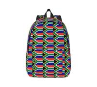 JGHHOUN South African Flag Print Stylish Backpack Unisex Double Shoulder Bag For Travel Work Outdoor Adventures