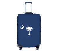 JGHHOUN South Carolina Flag Print Universal Travel Suitcase Cover Elastic Luggage Protector for Waterproof Washable