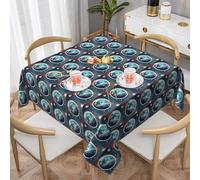 JGHHOUN Space Planet Earth Print Square Tablecloth Dining Indoor Outdoor Use Wedding Party Kitchen Holiday Decor