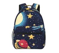 JGHHOUN Starry Sky Universe Space Print Versatile Leisure Lightweight Backpack For Travel Work Outdoor Use Commuting Work