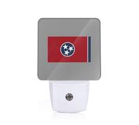 JGHHOUN Tennessee Flag Print Bedroom Bathroom Hallway Room Nightlight Lighting for Home Night Light Daily Use