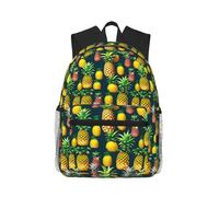 JGHHOUN Tropical Fruits Pineapple Print Lightweight Casual Comfort Backpack Unisex Water-Resistant Daily Travel Commuting