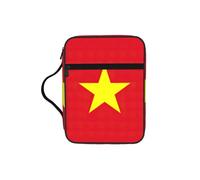 JGHHOUN Vietnamese Flag Print Versatile Bible Storage Bag Scripture Organizer Christian Gift Church Accessory