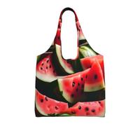 JGHHOUN Watermelon Fresh Fruit Print Extra-Large Canvas Tote Bag Unisex Lightweight Eco-Friendly Shopping Daily Use Gym