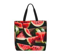 JGHHOUN Watermelon Fresh Fruit Print Women Men Extra-Large Organizer Bag Shoulder Tote Lightweight Casual Eco-Friendly