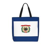 JGHHOUN West Virginia State Flag Print Large Capacity Bag Shoulder Tote Lightweight Shopping Everyday Travel Beach Work