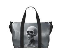 JGHHOUN White Punk Skul Print Versatile Hand Bag Lightweight Tote Travel Adventure Business Weekend Getaways