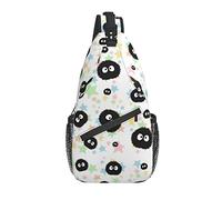 JGHYUTNS Soot Sprite Star Candy Printed Classic Sling Bag Crossbody Chest Daypack Lightweight Casual Backpack Shoulder Bag For Men Women Adult Travel Hiking Gifts