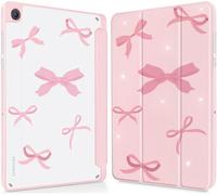 JGHYYZD Case for Samsung Galaxy Tab A11+ Plus 11 Inch 2026 / A9+ Plus 2023, Slim Shockproof Clear Transparent Back Protective Cover with Pen Holder,Auto Wake/Sleep (Pink)