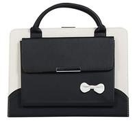 JGHYYZD Cute Case for iPad 9th Generation 2021 / iPad 8th 7th Gen/iPad 10.2 Inch, Slim Handbag Leather Protective Cover with Auto Wake/Sleep Stand Hand Strap Pocket for Girls Woman Kids (Black)