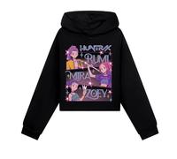 JGJOAIJ Demon Hunters Girls Hoodie Pop Singers Sweatshirt Long Sleeve Hooded Tops for Kids Rumi Mira Zoe Clothes (UK, Age, 9 Years, 10 Years, Regular, Black)