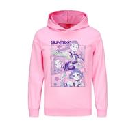 JGJOAIJ Girls Demon Hunter Hoodie Cotton Cute Pullover Sweatshirt Kids Casual Hooded Top Rumi Mira Zoe Music Party Gift (UK, Age, 5 Years, 6 Years, Regular, Pink)