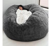 JGJSQYY Giant bean bag cover for Adult Living Room Furniture Big Round Soft Fluffy PV Velvet Washable Bean Bag Lazy Sofa Bed Cover for Adults, Living Room Bedroom Furniture Outside