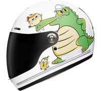 JGJUUZ DOT Approved Kids Full Face Motorcycle Helmet with Visor, Cute Boys Girls Racing Moped Motocross Helmet for Youth Child Kids, ATV Street Go-Kart Dirt-Bike Electric Scooter Helmet,White A2