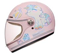 JGJUUZ DOT Approved Kids Full Face Motorcycle Helmet with Visor, Cute Boys Girls Racing Moped Motocross Helmet for Youth Child Kids, ATV Street Go-Kart Dirt-Bike Electric Scooter Helmet,Pink B