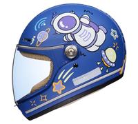 JGJUUZ DOT Approved Kids Full Face Motorcycle Helmet with Visor, Cute Boys Girls Racing Moped Motocross Helmet for Youth Child Kids, ATV Street Go-Kart Dirt-Bike Electric Scooter Helmet,Blue B
