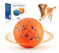 JGLXF Smart Interactive Dog Ball Auto Rolling - Interactive Dog Toys for Aggressive Chewers - Bouncy & Throwable Orange