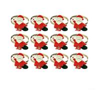 JGmotorfi 12Pcs Napkin Rings For Dining Table Decoration With Santa Claus Design For Holiday Parties And Home Celebrations
