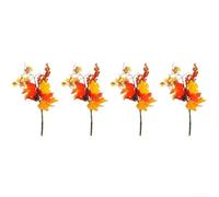 JGmotorfi 4Pcs Artificial Autumn Set Pumpkin Berry Stems For Home Living Room Bedroom Fireplace Harvest Festival Decor 45Cm(B037)