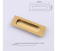 JGmotorfi Concealed Stainless Steel Handle for Smooth Operation on Sliding Doors, for Wardrobe Applications (Square Golden)