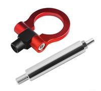 JGmotorfi Front Bumper Towing Hook Aluminum Recovery Ring Racing Sport Style Tow Bar 2016 And Later Models(dark red)