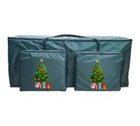 JGmotorfi Heavy Duty Christmas Tree Storage Bag With Double Zipper And Handles, Designed For Long Term Tree Protection(Green Christmas Tree)