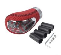 JGmotorfi Leather Shift Knob for Manual Transmission Vehicles 5 Speed Design for Easy Handling (Red)