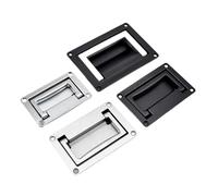 JGODGQPM 5.2 Inch Metal Zinc Alloy Rectangle Shaped Recessed Folding Pull Handle 1Pcs(XK616 Black)