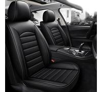 JGQFB 2 Pieces Car Seat Covers for Hyundai i10 i-10 / i10 N Line 2000-2023 2024, PU Leather Seat Cushion Protectors Waterproof Interior Accessories,A/black Style