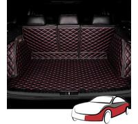 JGQFB Car Full Coverage Boot Liner for Mercedes Benz CLA Shooting Brake (X118) 2023-, Anti-Scratch Non-Slip Durable Leather Car Boot Liner Mat Accessories,C/BlackRed