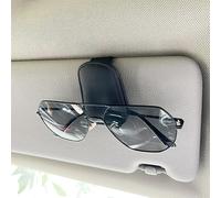 JGQFB Car Sunglass Holder for Mercedes-Benz GLE-Klasse AMG GLE 63S V167 AMG GLE 53 C167 AMG, Multi-Functional Sun Visor Glasses Holder, Magnetic Leather Car Sunglasses Holder Clip,A/Black