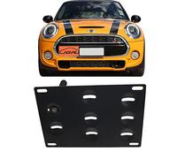 JGR No Drill Tow Eye Front Bumper Tow Hook License Plate Mount Bracket Holder Adapter Relocation Kit for Mini Cooper S Countryman Peaceman R60 R61 F55 F56 2014-present