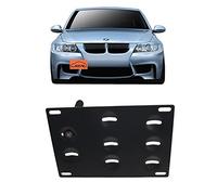 JGR Racing JDM Car No Drill Tow Eye Front Bumper Tow Hole Hook License Plate Mount Bracket Holder Relocation Kit for BMW 3 Series E36 E46 E90 E91 E92 E93 318 320 323 325 328 330 335 M3 1992 to 2012