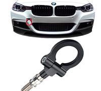 JGR Track Racing Style Tow Hook Towing Eye CNC Aluminum Screw On Car Accessories Front Rear Bumper Compatible with BMW 3 Series 318 320 323 325 328 330 335 316 340 F30 F31 F34 GT 2012+ Black