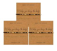 Jgrprlq 3pcs Morse Code Bracelets for Women Funny I‘d Help You Bury The Body Bracelets Bulk Friendship Bracelet Jewelry, Medium, Brass, no gemstone