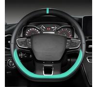 JGTUIRYEH Car Steering Wheel Cover for Jeep Avenger 2023 2024 2025, PU Leather Steering Wheel Protector Covers Durable Soft Non-slip Interior Accessories,A/Green