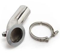 JGUYC V-Band Adaptor Turbo Stainless Downpipe Elbow 90 Degree for Turbo HY35 HX HE351