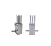 JGY-370 6V/12V/24V DC Worm Gear Motor, High Torque Compact Electric Motor With Self-Locking, Reversible, 1-375 RPM, Single Or Du(Dual-axis,0.6RPM,12V Bracket Motor)