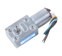 JGY-370 DC Gear Motor with Hall Encoder, 12V 24V Electric Reducer Motor, Torque 0.2-26kg.cm, Brush Commutation, Permanent Magnet, 3W Output (12V 10rpm Package C)