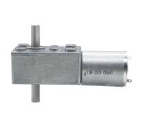 JGY-370 DC Worm Gear Motor, Double Shaft Electric Motor, Gray, 26.5kg.cm Max Torque, 12V, Permanent Magnet, Totally Enclosed (2rpm 6V)