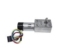 JGY-370NB DC Motor With 11PPR Hall Encoder High Torque 6V 12V 24V Worm Gear 1Pcs(150rpm,6V)